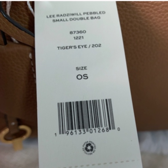 Tory Burch Lee Radziwill Double Tan Pebbled Leather Small Satchel/Shoulder Bag - Picture 12 of 16